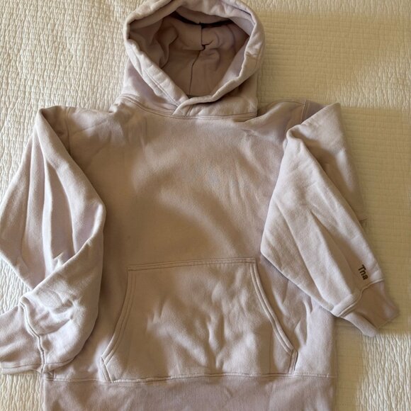 TNA Cozy Fleece Hoodie & Shorts Set - Grey Lilac (XS Hoodie, M Shorts) - Picture 4 of 9